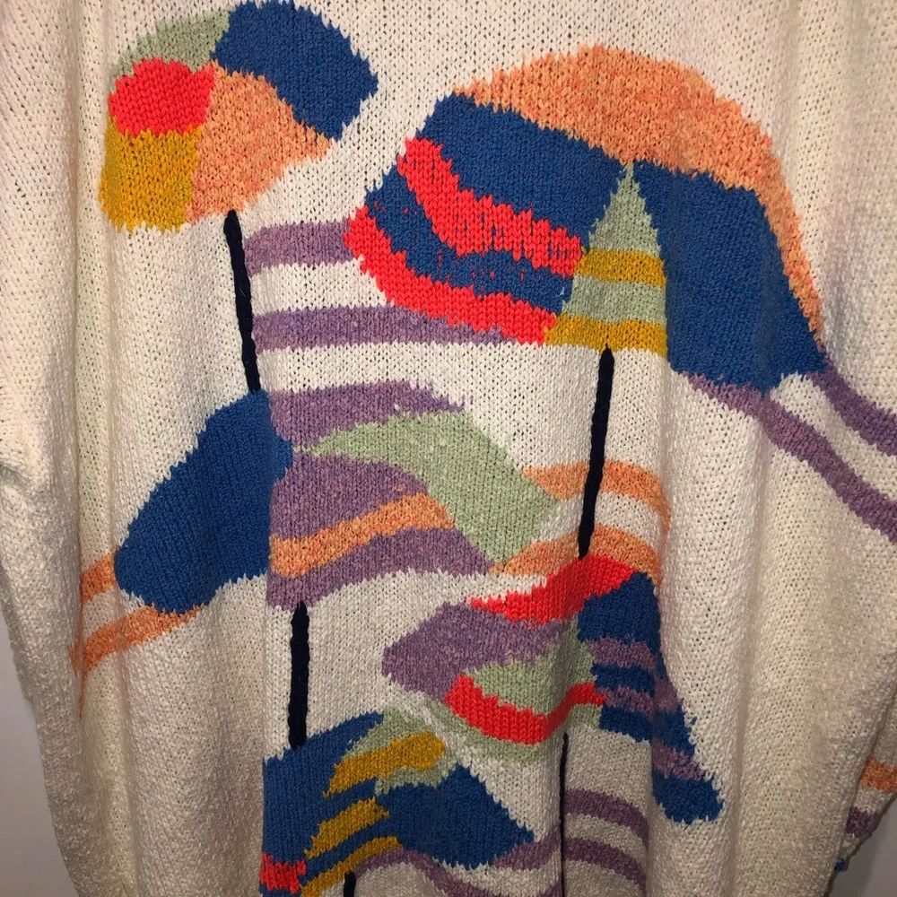 Maeve x Anthropologie Umbrella Beach Chunky Coastal Cardigan Sweater 1X-2X - Picture 5 of 8